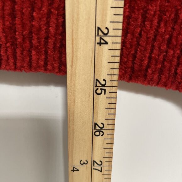 Alfred Dunner Patchwork Floral Knit Red Cozy Cardigan Sz L grandmillennial Style - Picture 4 of 8